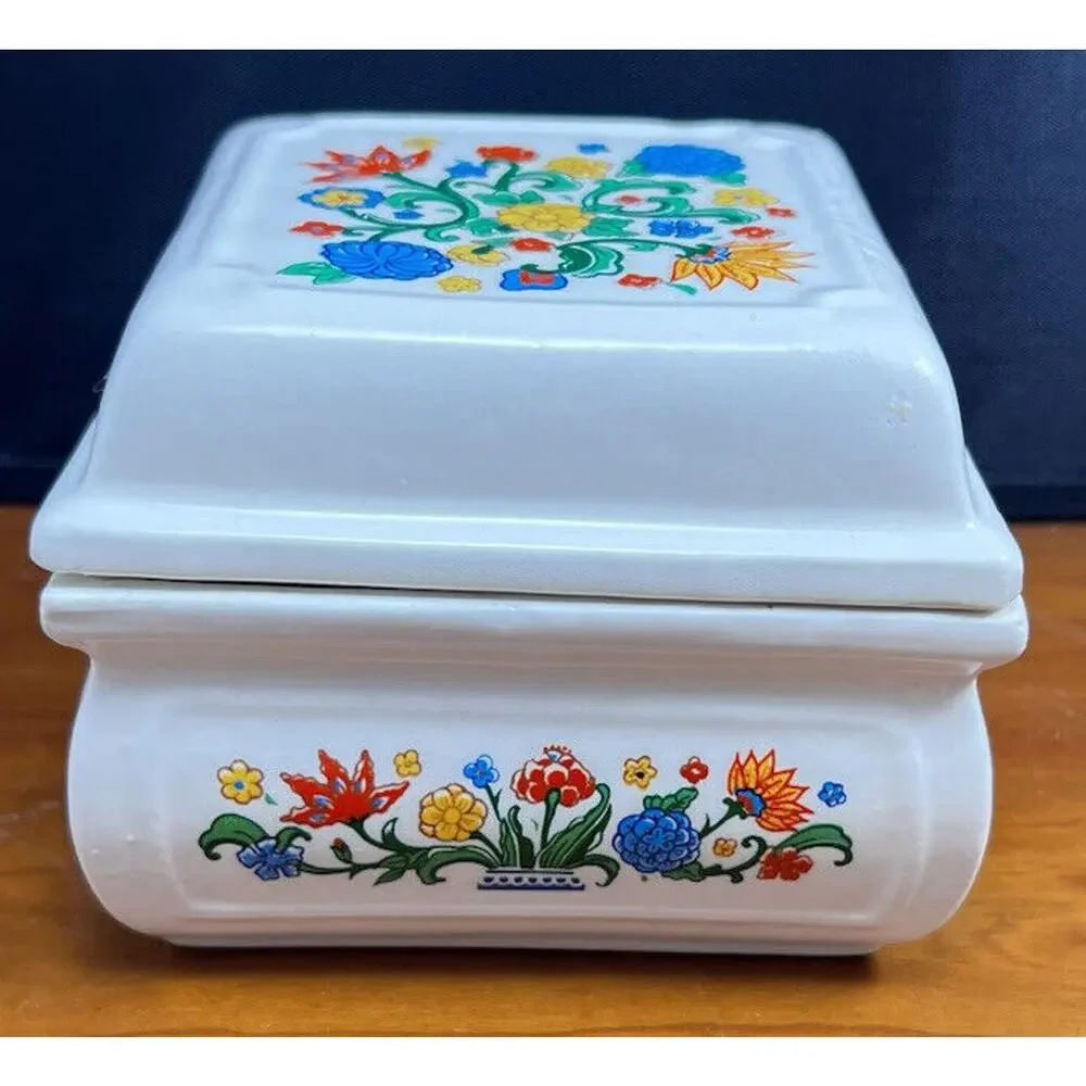 Vtg Max Factor Hypnotique Ceramic Bath Powder Box EMPTY VGC. *Pre-Owned*